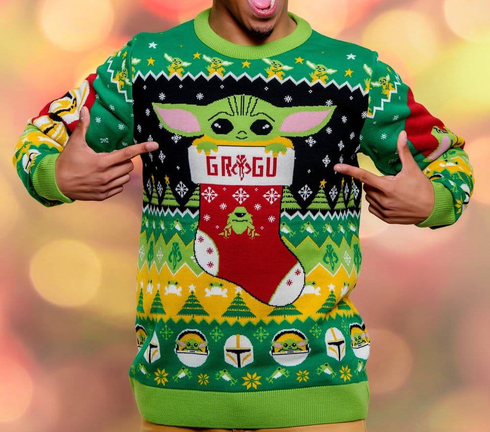 Star Wars Christmas Sweater Baby Yoda Size L