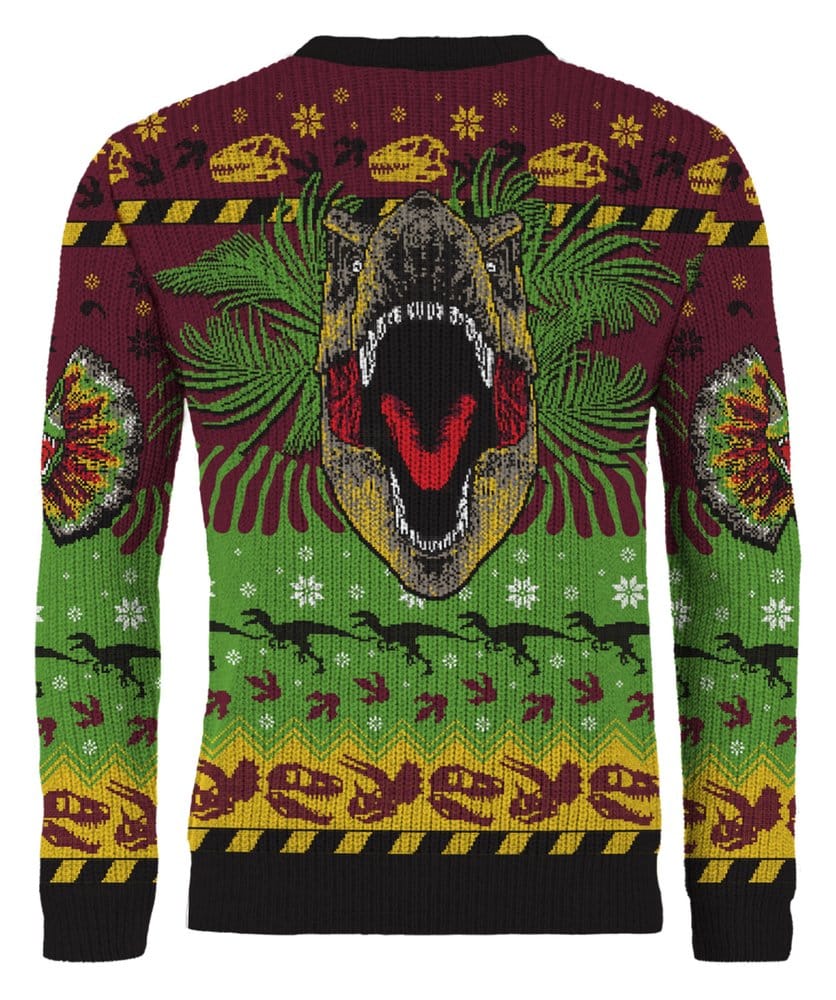 Jurassic Park Christmas Sweater Happy Rexmas Size L