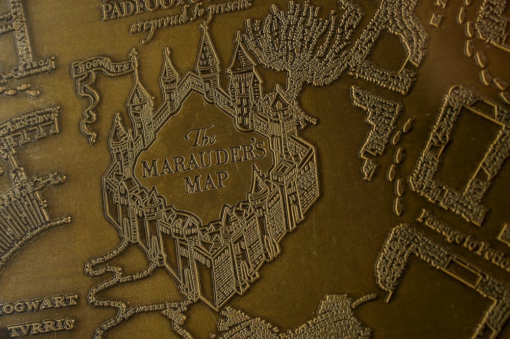 Harry Potter Replica Marauder's Map Metal Map 15 cm