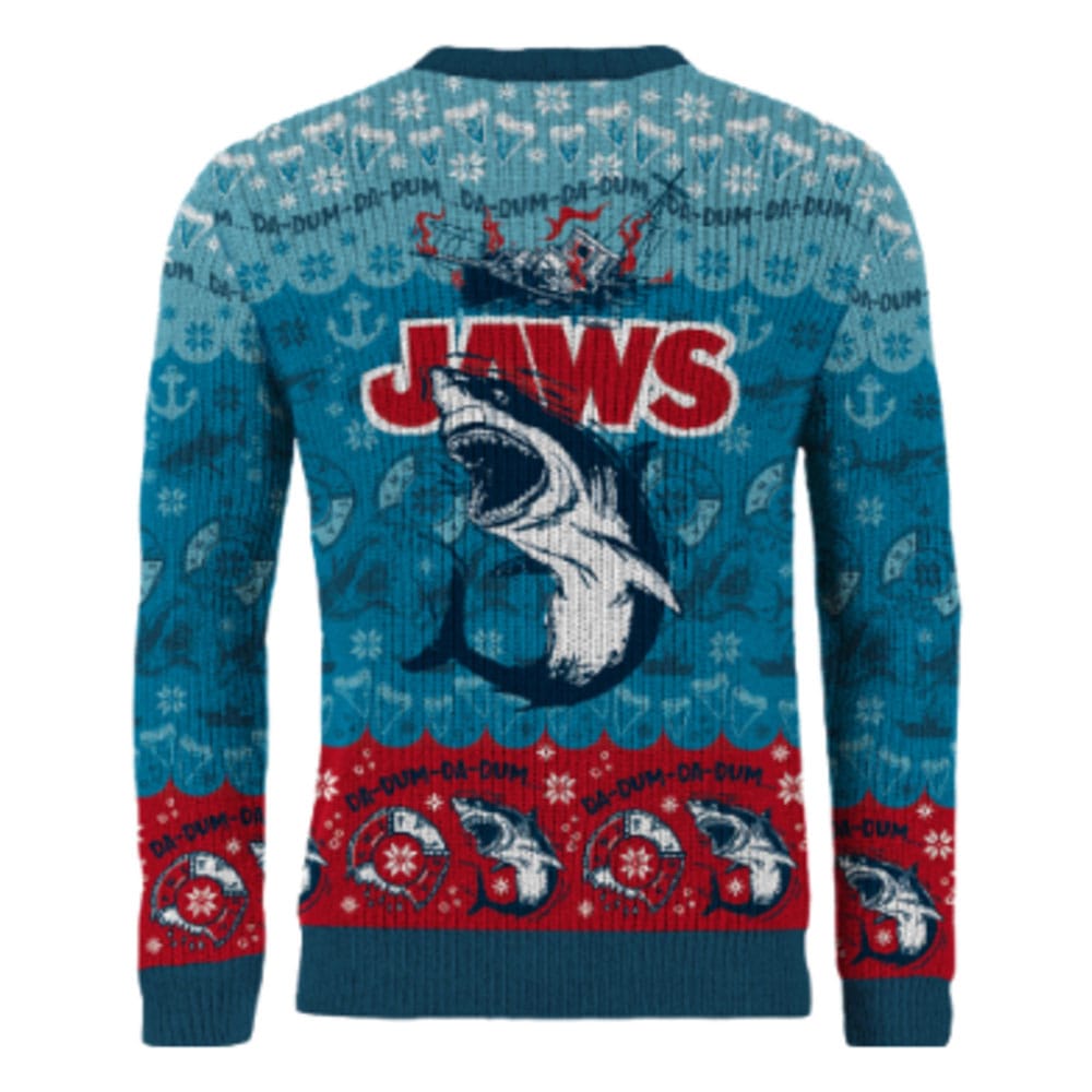 Jaws Christmas Sweater Jaws Size M