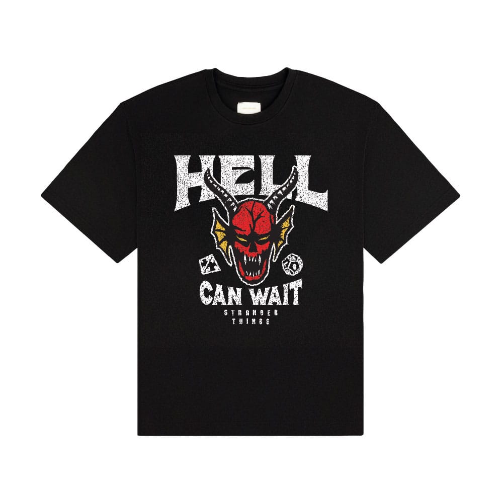 Stranger Things T-Shirt Hell Can Wait (black) Size L