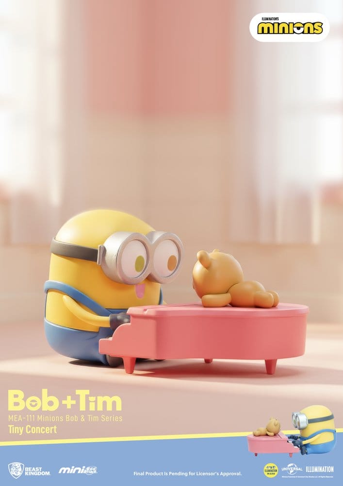 Minions Mini Egg Attack Blind Box Figures Minions bob & tim series 9 cm Assortment (6)