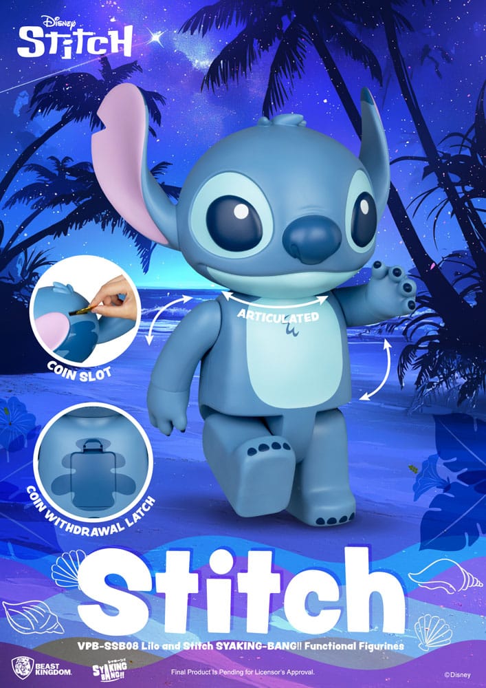 Lilo & Stitch Syaking Bang Vinyl Bank Stitch 30 cm