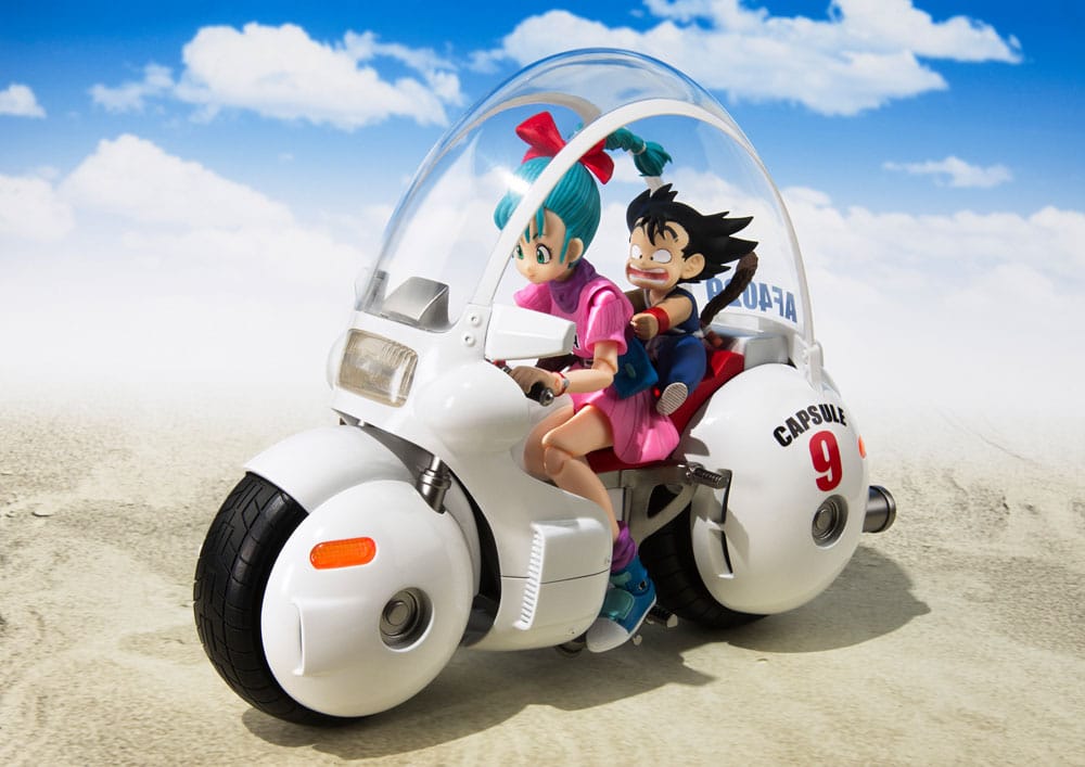 Dragon Ball S.H. Figuarts Vehicle with Figure Bulma's Motorcycle Hoipoi Capsule No. 9 17 cm