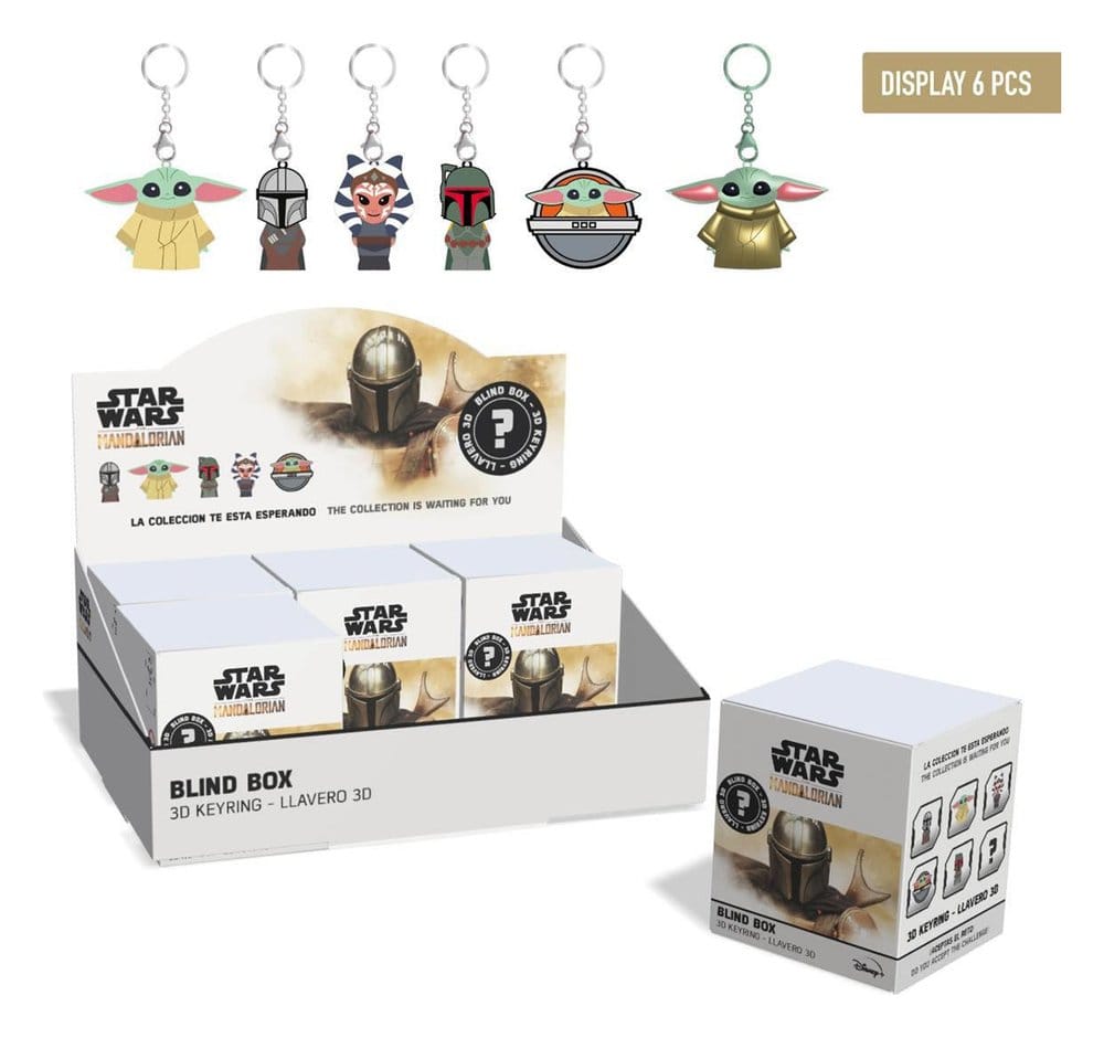 Star Wars Keychain The Mandalorian Blind Box Display (6)