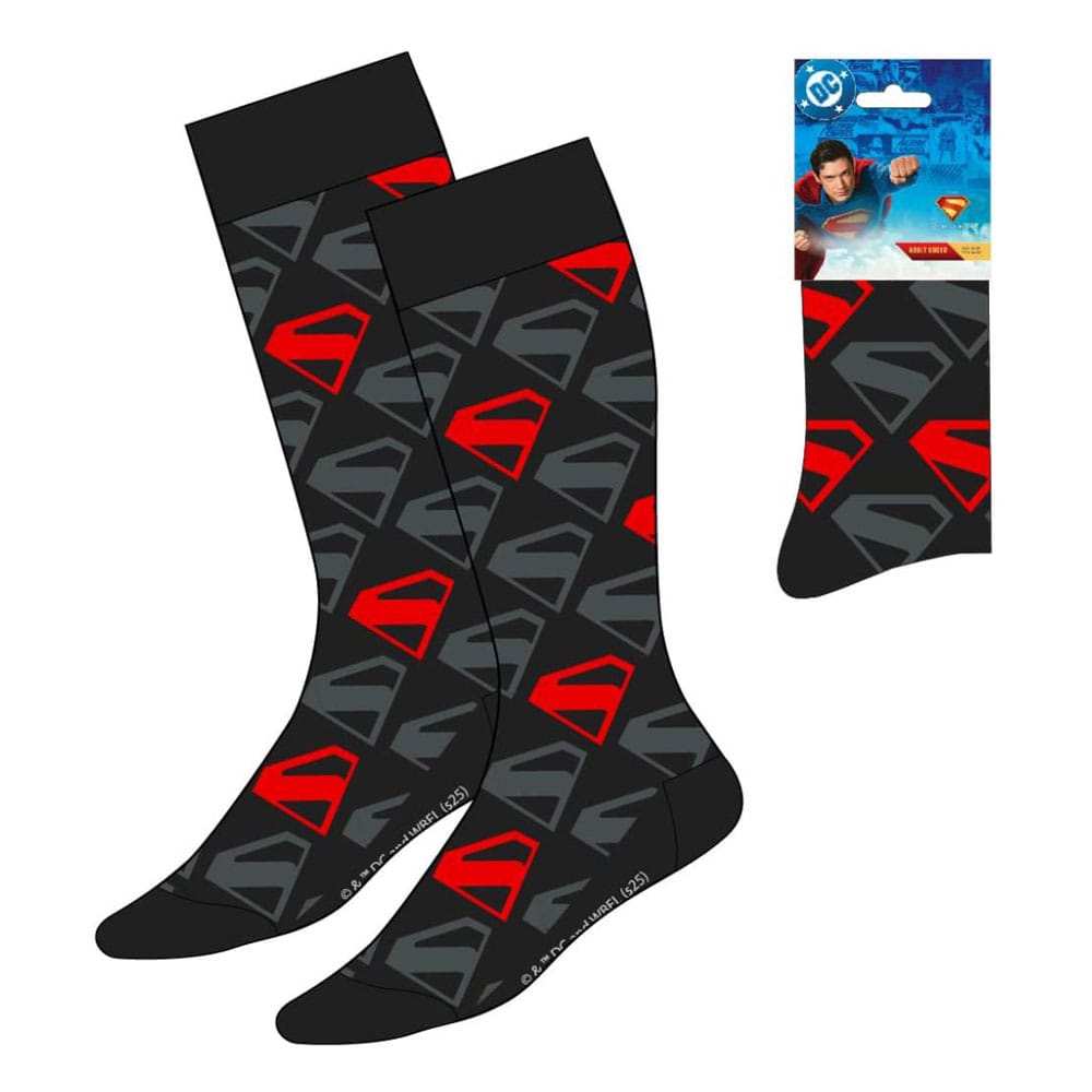 DC Comics Socks Superman Logo Black 38-45