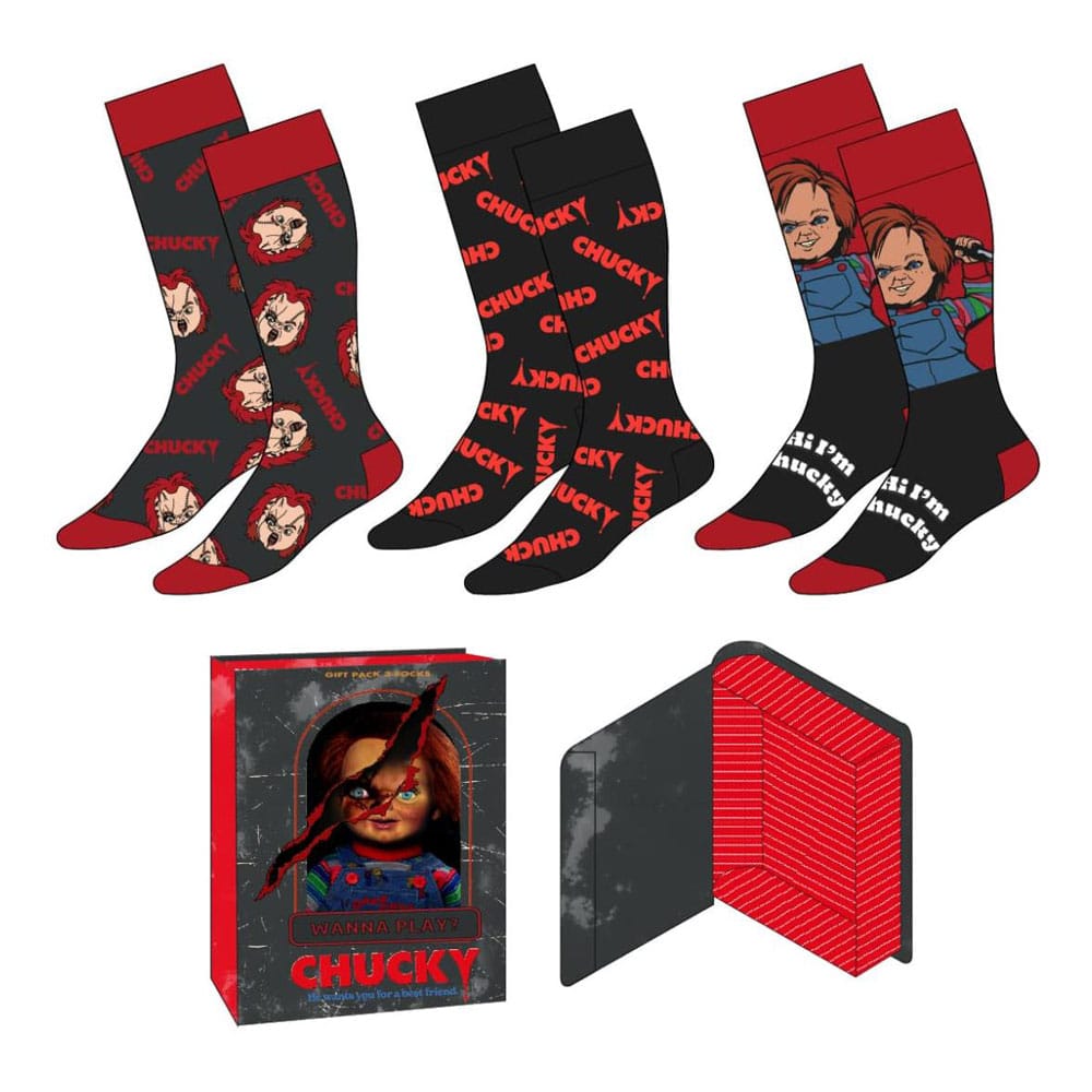 Chucky (Child´s Play) Socks 3-Pack 38-45