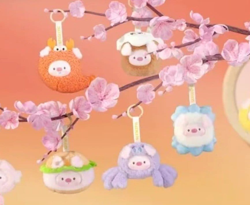 Mini GeeGeePig Plush Keychain Mini Transformations 12 cm Blind Box Display (6)