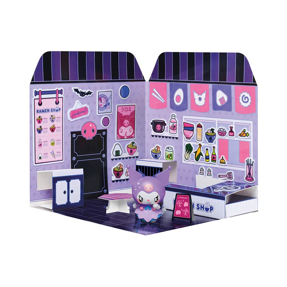 Hello Kitty and Friends Mini figure Sticker House Kuromi Ramen Shop