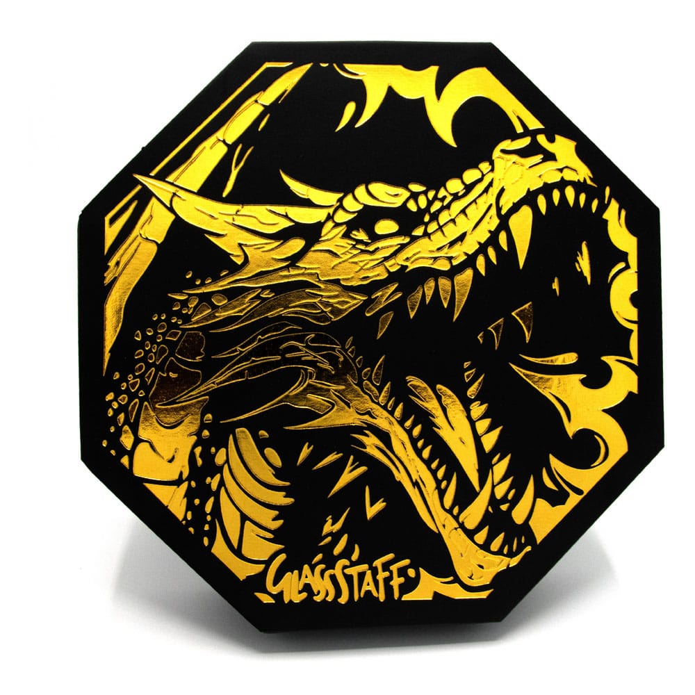 CritStones Arena Dice Tray Black Dragon (Yellow Lid)
