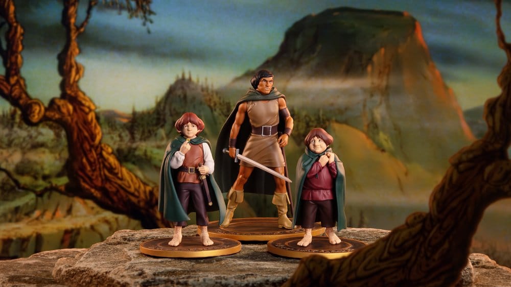 Lord of the Rings Animated Film PVC Figures 3-Pack Frodo, Aragorn, and Samwise