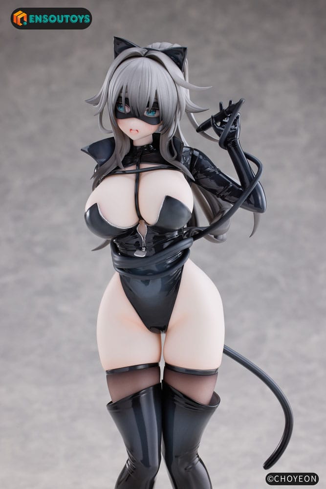 K Pring Original Character Statue 1/6 Cat Woman Happy-chan Different Color Edition 27 cm
