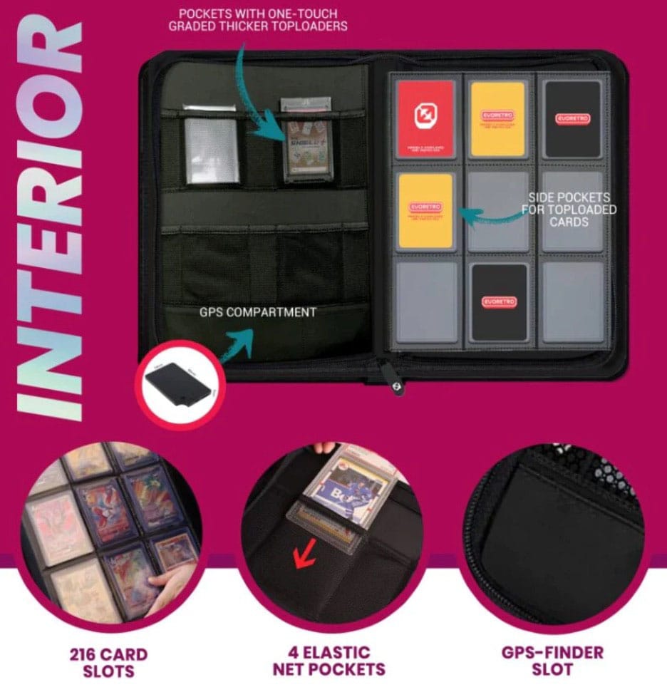 Evoretro Shield+ Topload Cards Binder 216 Cards Neon Green