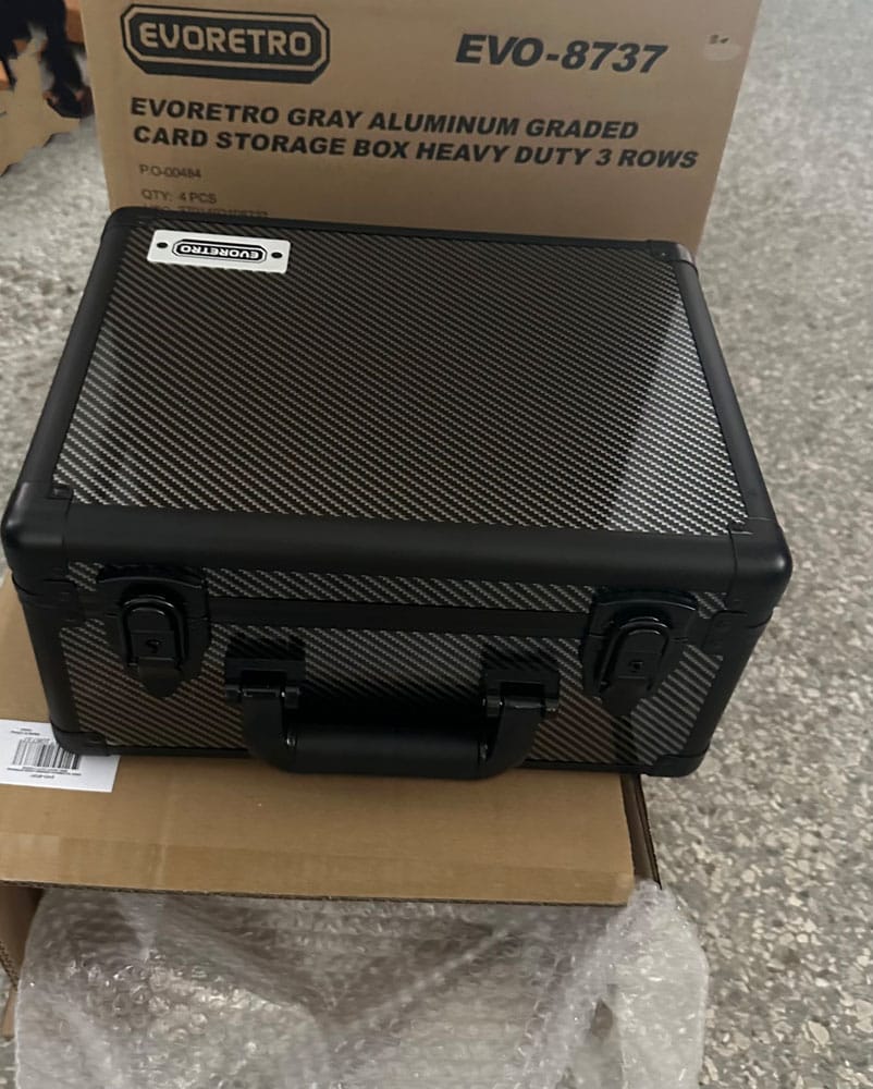 Evoretro Trading Card Suitcase Silver/Gray Small