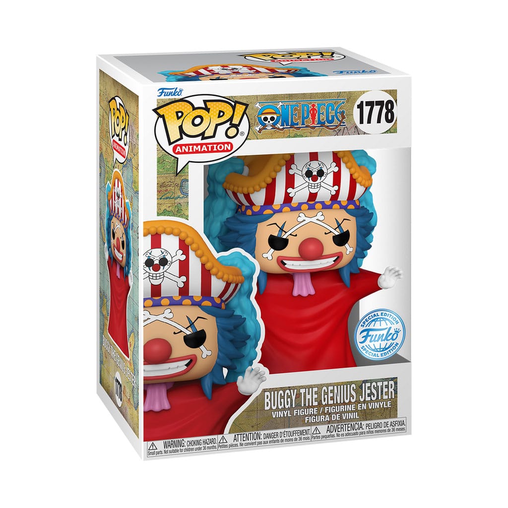 One Piece POP! Animation Vinyl Figure Buggy the Genius Jester Exclusive 9 cm