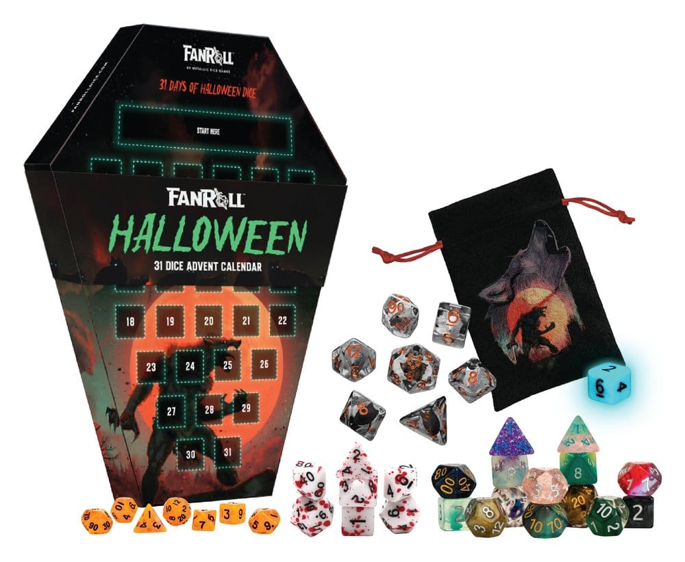 Halloween Advent Calendar 31 Days Dice Goblin Werewolf 2026