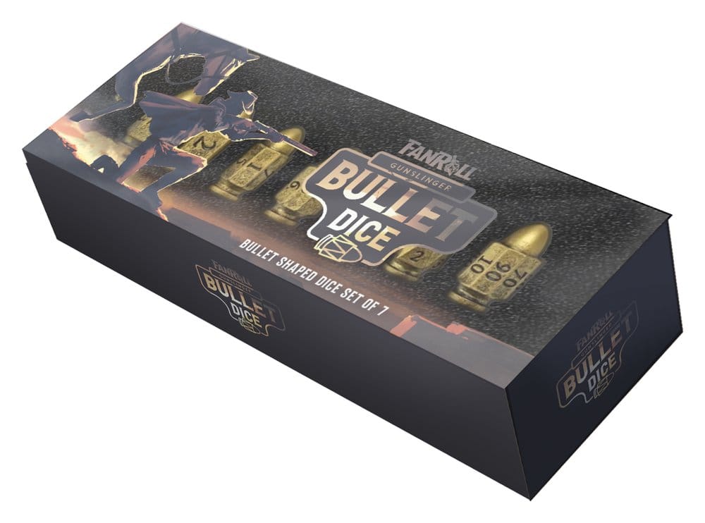 FanRoll Resin Bullet Poly Dice Set Gunslinger (7)