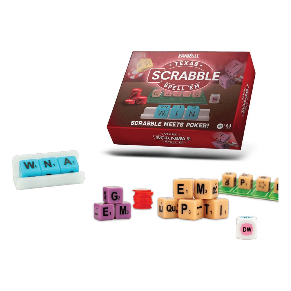 FanRoll Hasbro Game Scrabble Texas Spell Em