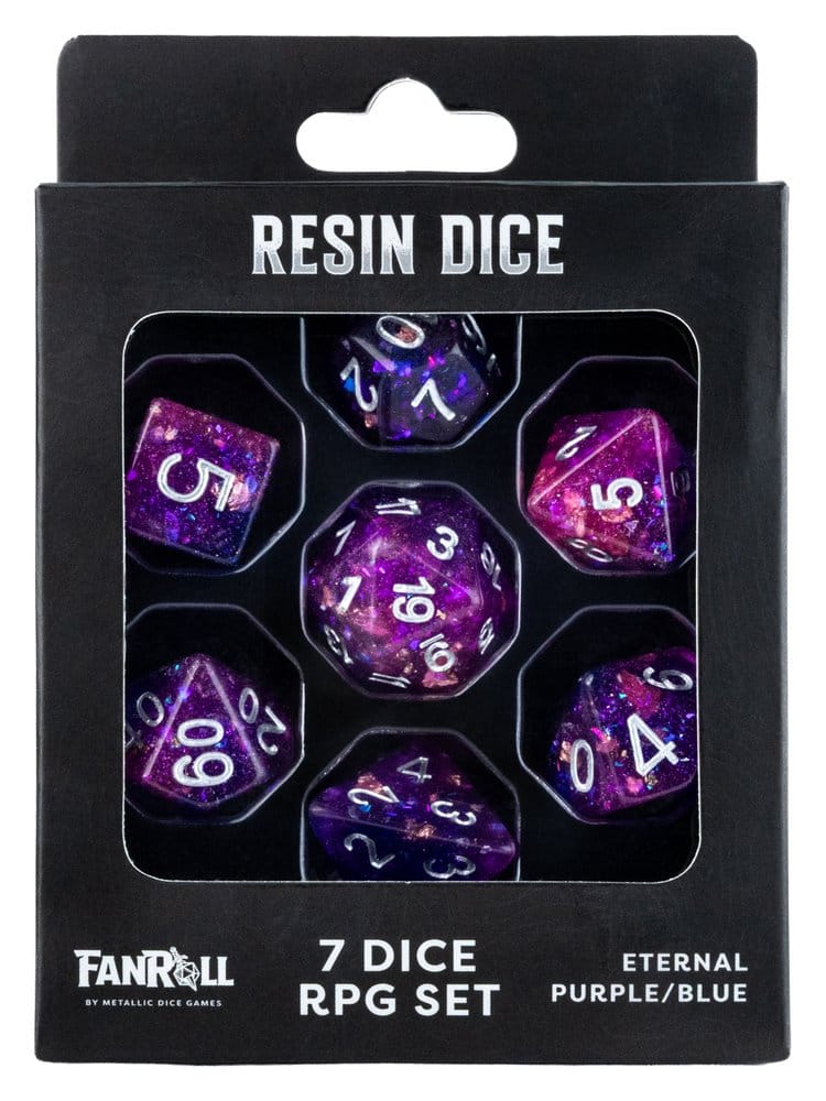 Fanroll Greatest Hits Resin Dice Set Eternal Purple & Blue (7)