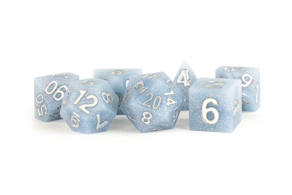 FanRoll Sharp Edge Silicone Dice Set Glacial Debris (7)