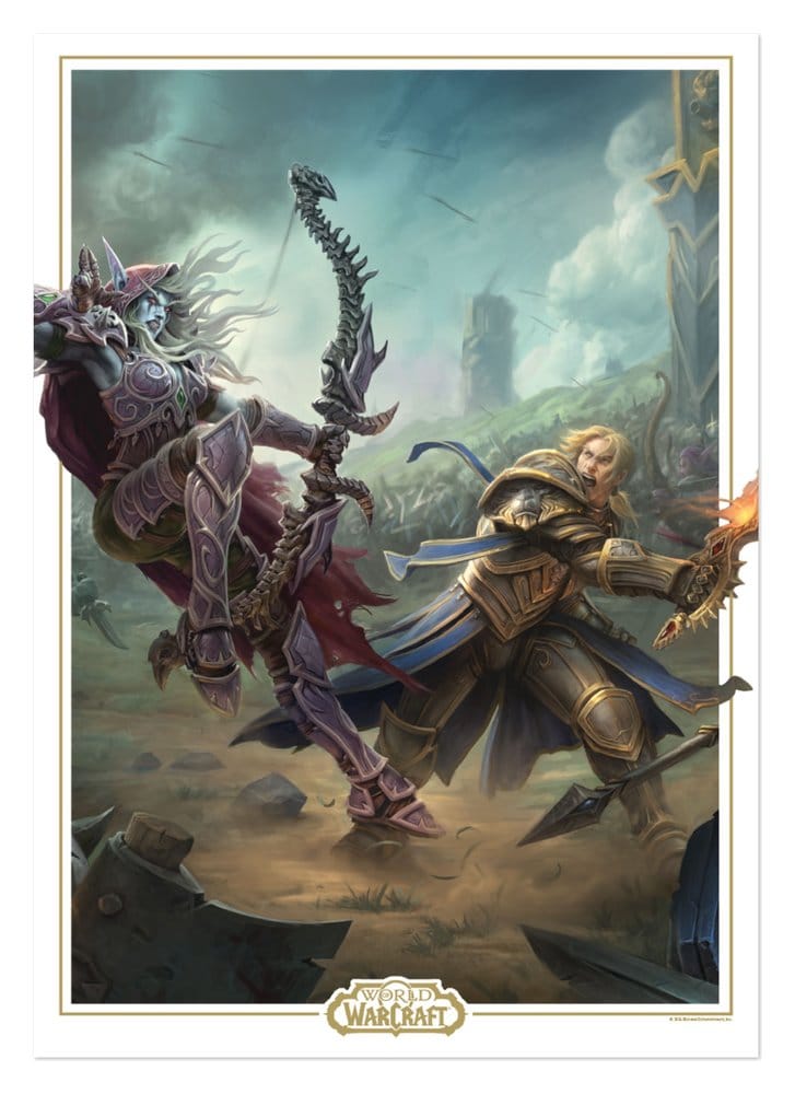 World of Warcraft Art Print Sylvanas vs Anduin Wrynn Limited Edition 42 x 30 cm