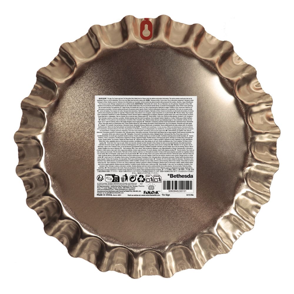 Fallout Tin Sign Sunset Sarsaparilla Bottle Cap