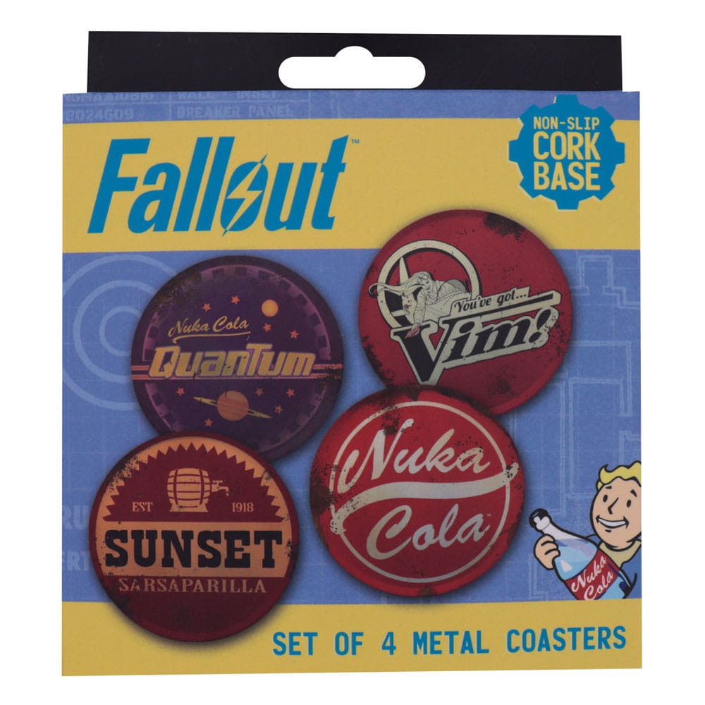Fallout Coaster 4-Pack Metal Drinks