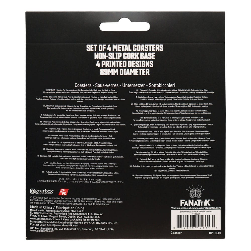 Borderlands Coaster 4-Pack