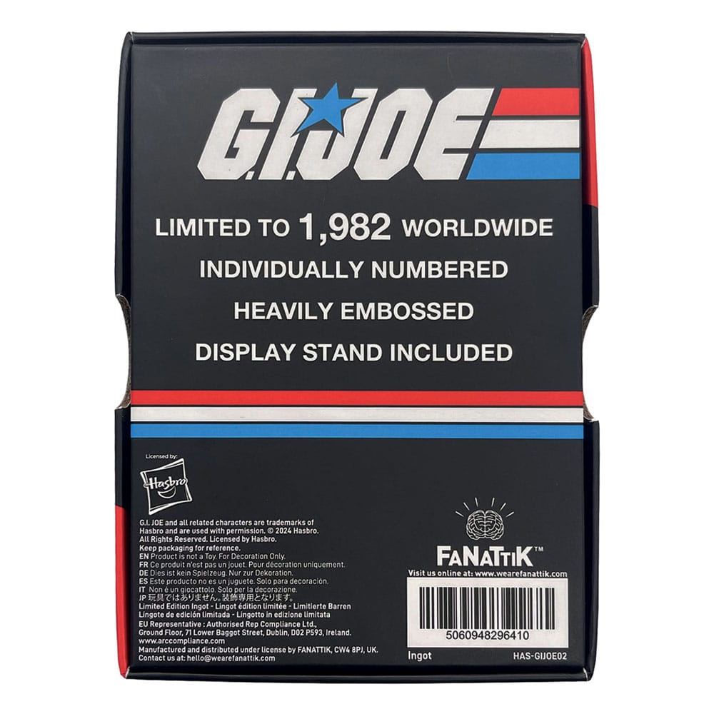 G.I. Joe Ingot A Real American Hero #1 Limited Edition