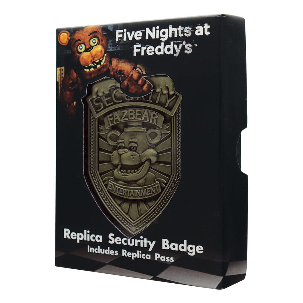 Five Nights at Freddy´s Replica Security Badge Antique Brass Edition