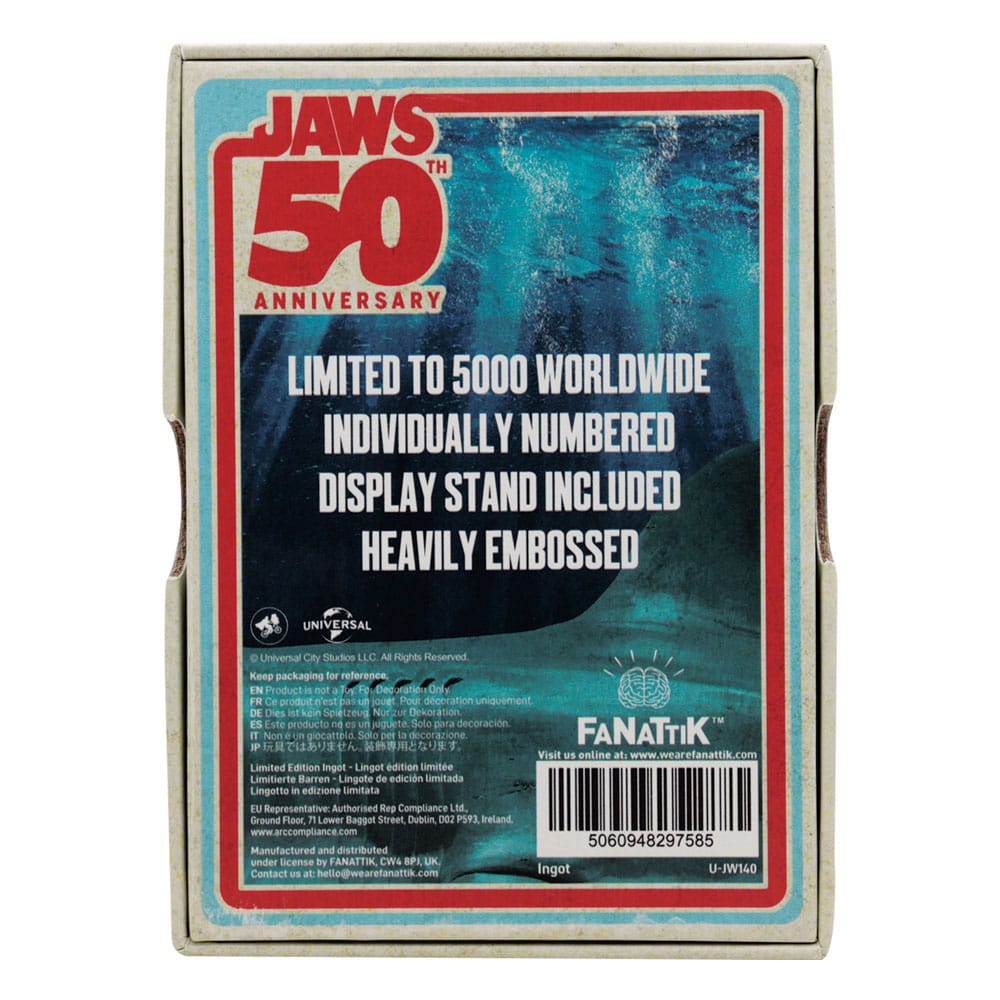 Jaws Ingot 50th Anniversary Poster Limited Edition