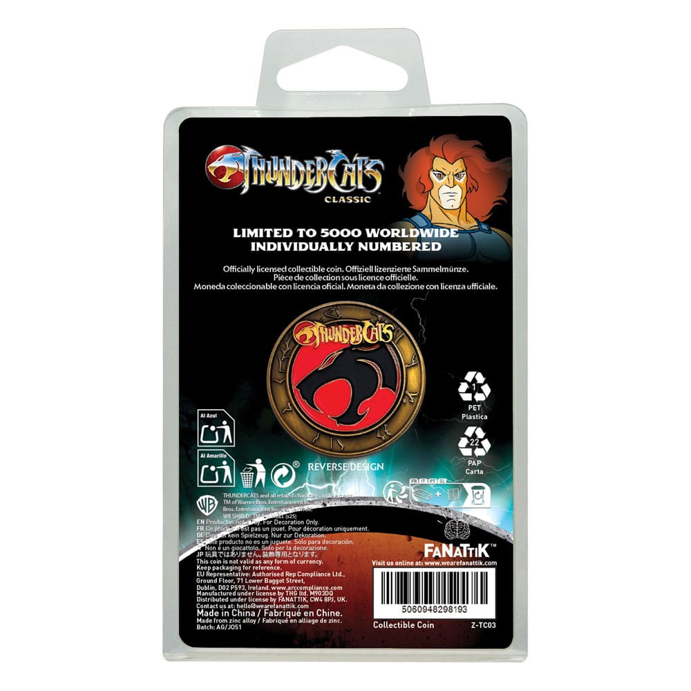 ThunderCats Collectable Coin Lion-O 40th Anniversary Limited Edition