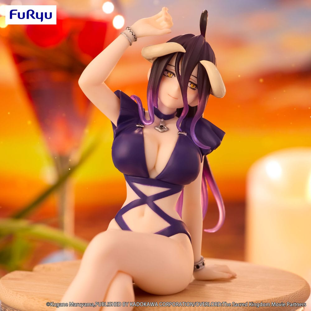 Overlord Noodle Stopper PVC Statue Albedo Swimsuit Dark Purple Color Ver. 16 cm