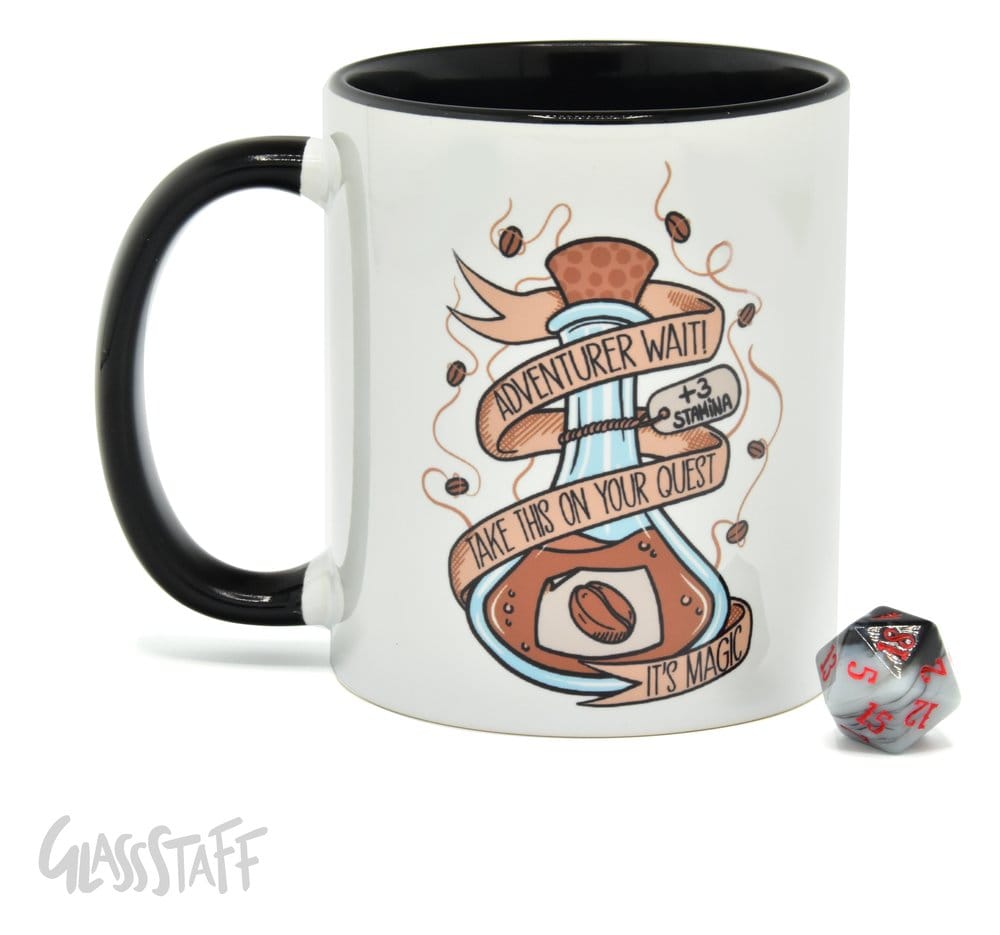 Glassstaff Gift Set Mug & Dice D20 Coffee Potion