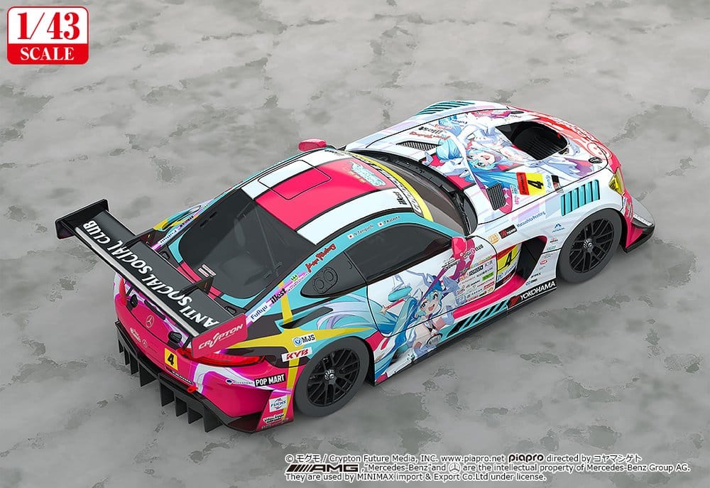 Hatsune Miku GT Project Vehicle 1/43 Good Smile Hatsune Miku AMG 2024 Season Opening Ver. 11 cm