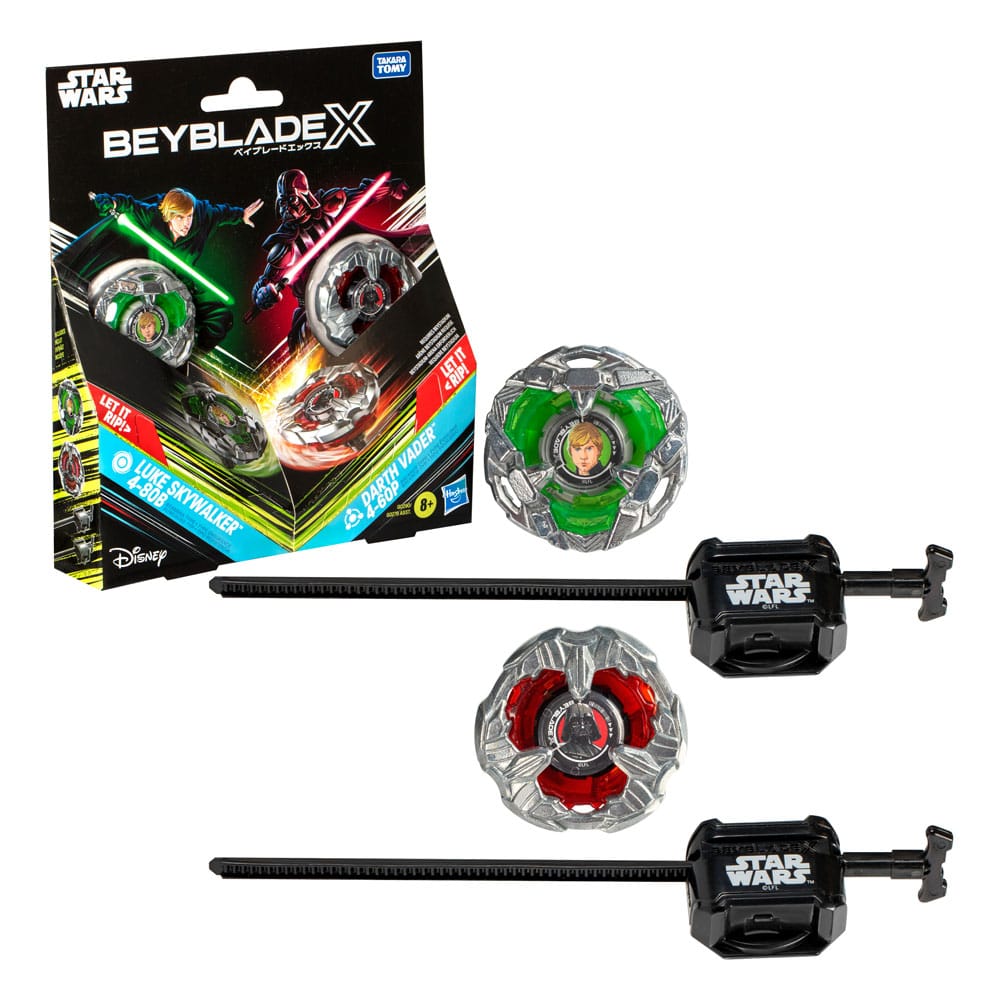 Beyblade X and Star Wars Collab Luke Skywalker 4-80B vs. Darth Vader 4-60B