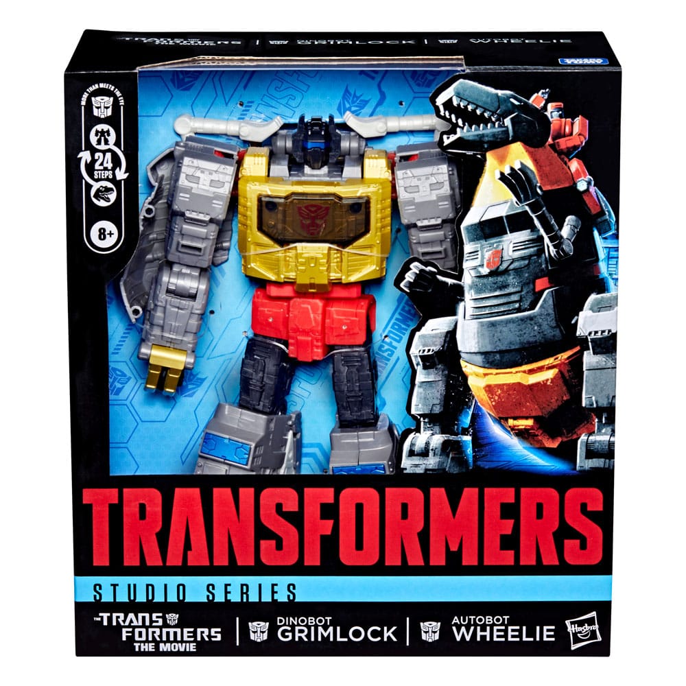 The Transformers: The Movie Studio Series Leader Class Action Figure Dinobot Grimlock & Autobot Wheelie 22 cm