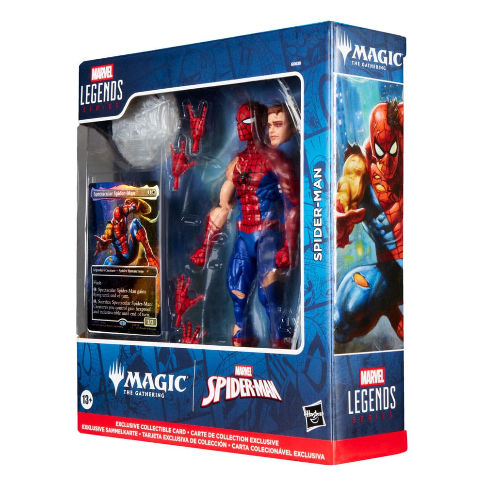 Marvel Legends Magic: The Gathering Action Figure Battle-Damaged Spider-Man (plus Exclusive Foil Card) 15 cm