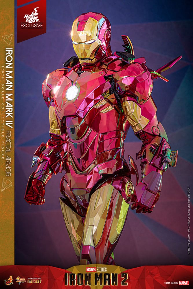 Iron Man Movie Masterpiece Diecast Action Figure 1/6 Iron Man Mark VI (Fractal Armor) Hot Toys Exclusive 33 cm