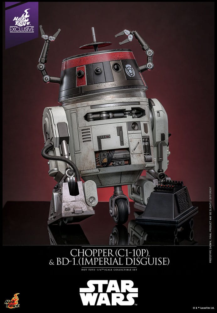 Star Wars Action Figure Set 1/6 Chopper (C1-10P™) & BD-1™ (Imperial Disguise) 18 cm & 8 cm