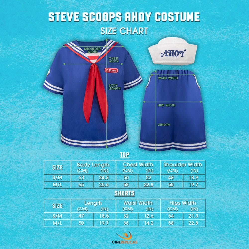Stranger Things: Scoops Ahoy Steve Costume Size M/L