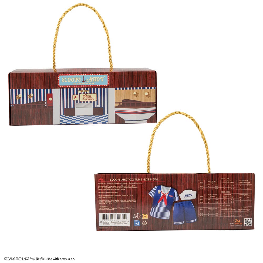 Stranger Things: Scoops Ahoy Robin Costume Size M/L