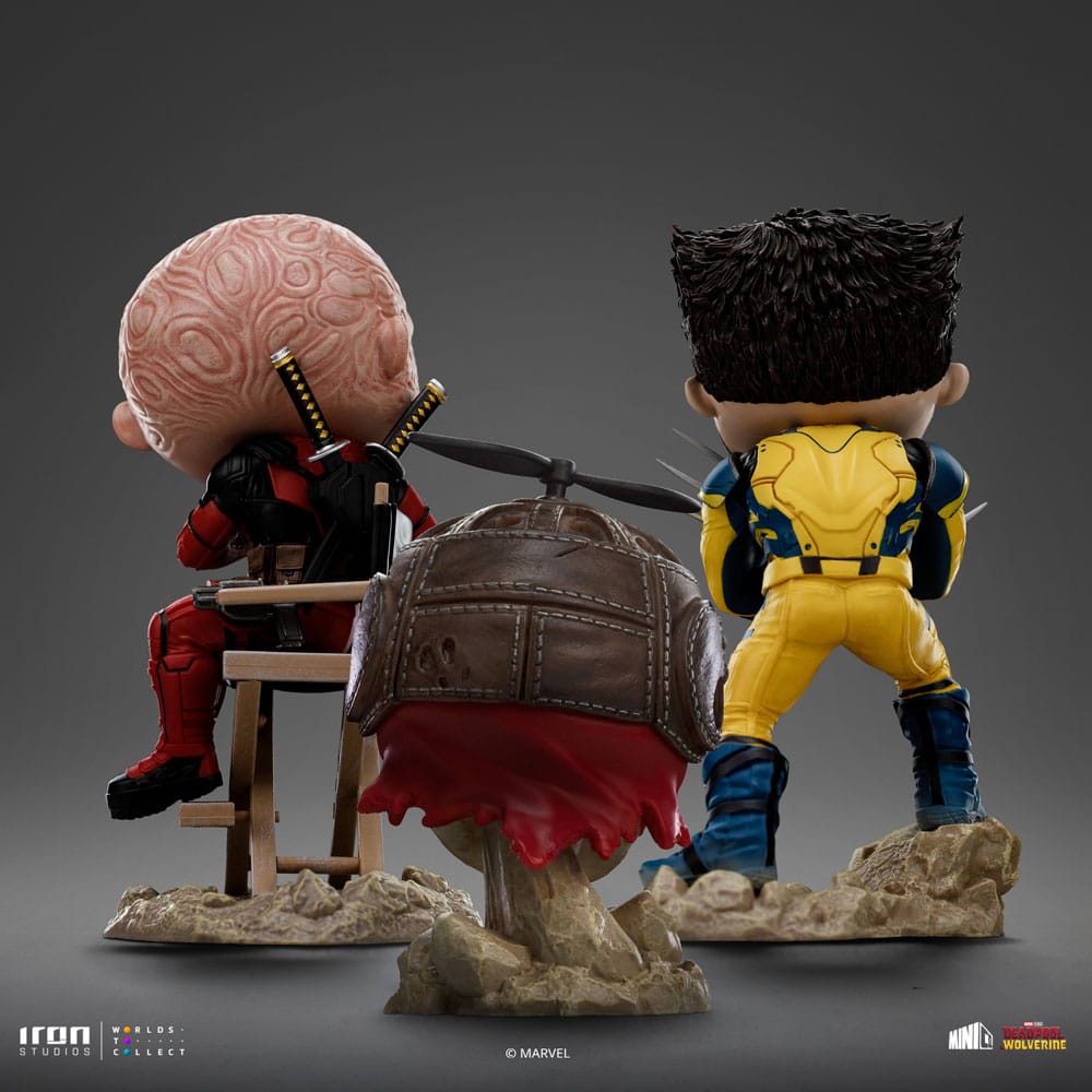 Deadpool & Wolverine Mini Co. PVC Figure Deadpool and Wolverine set Unmasked 14 cm