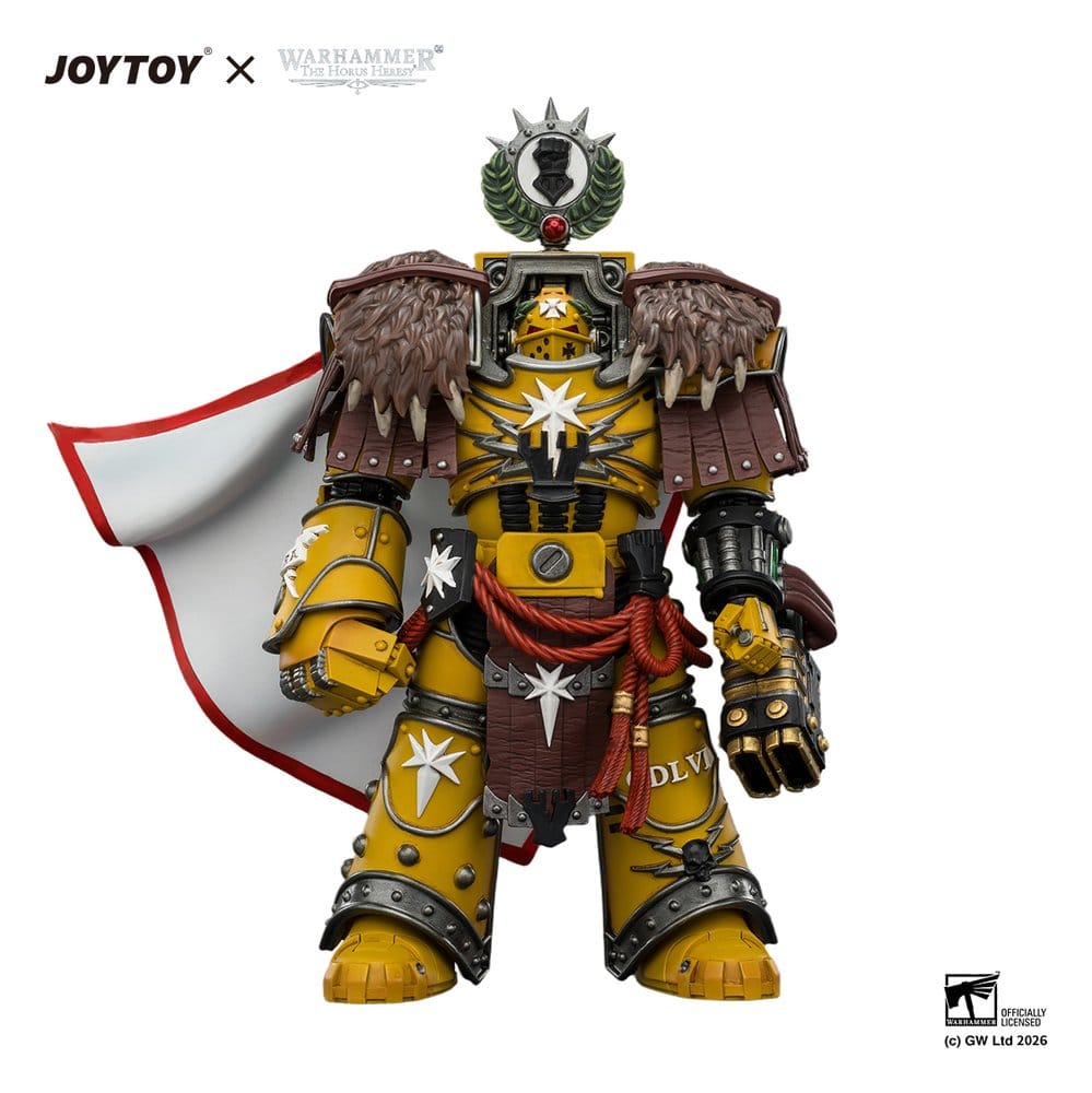 Warhammer Action Figure Imperial Fists Lord Castellan Evander Garrius, The Tyrant of Cthonia 14 cm