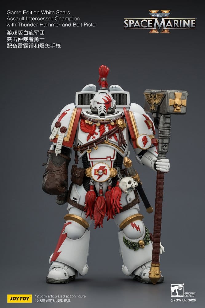 Warhammer Action Figure Game Edition White Scars Assault Intercessor Champion 13 cm
