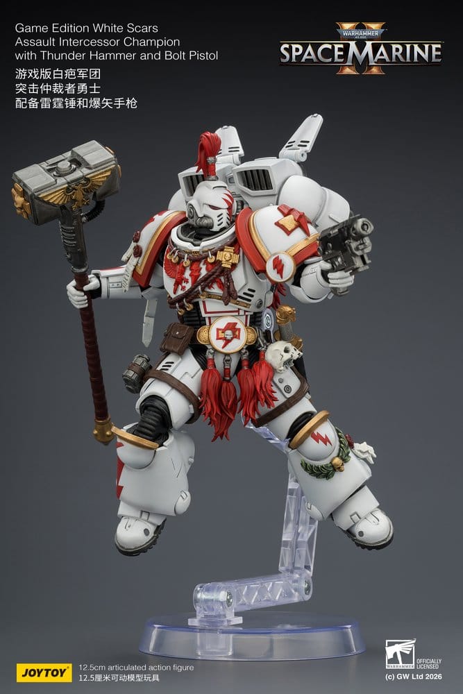Warhammer Action Figure Game Edition White Scars Assault Intercessor Champion 13 cm