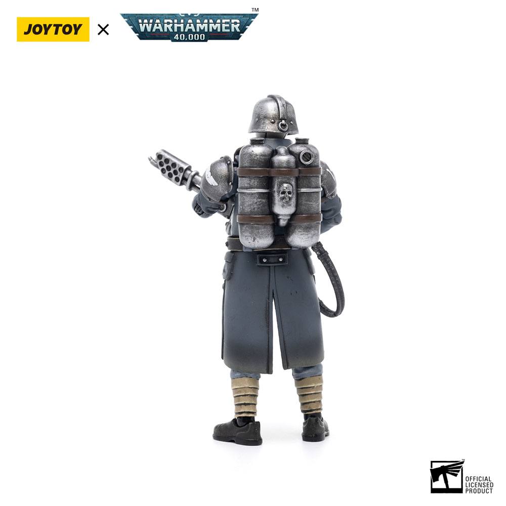 Warhammer 40k Action Figure 1/18 Death Korps of Krieg Veteran Squad Guardsman with Flamer 10 cm