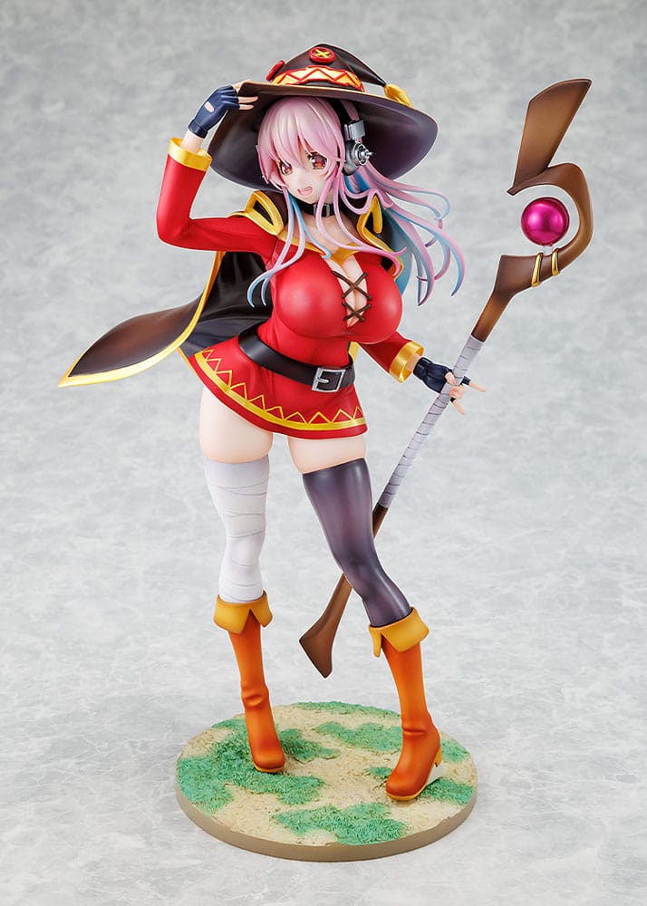 Super Sonico x Konosuba PVC Statue 1/7 Super Sonico Megumin collaboration Ver. 25 cm