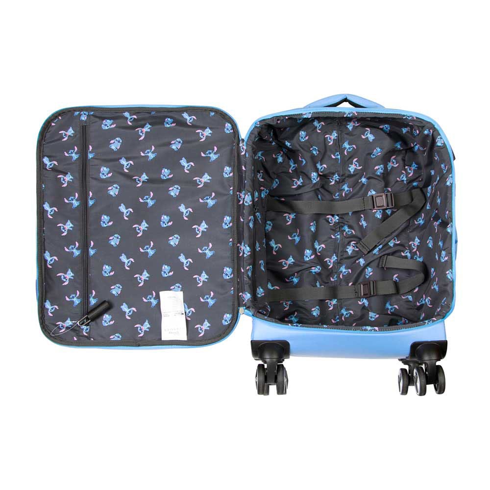 Lilo & Stitch 4-Wheel Cabin Suitcase Stitch Face Blue 55 cm
