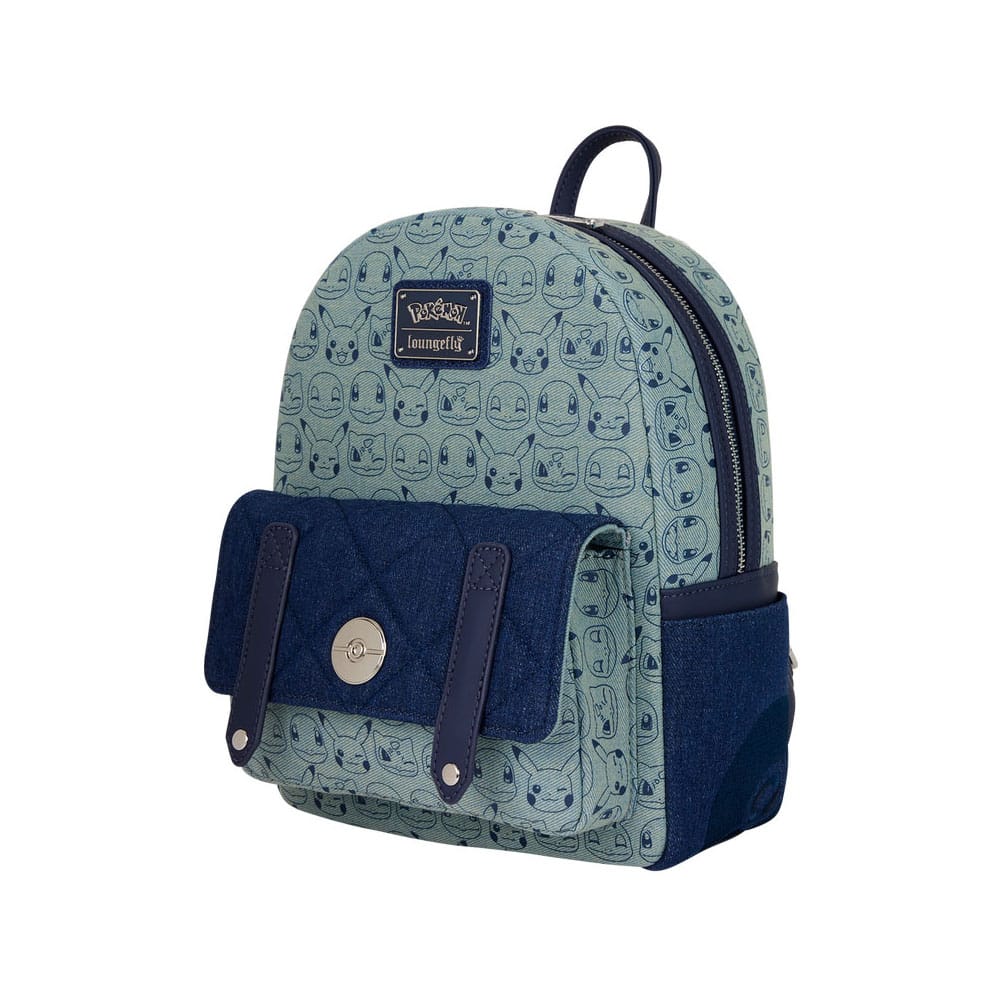 Pokemon by Loungefly Mini Backpack Faux Denim